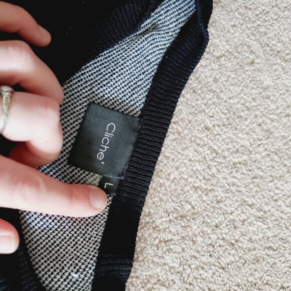 Cliche Whimsigoth Victorian Bell Sleeve Dark Fairy Knit Sweater L - Picture 6 of 10